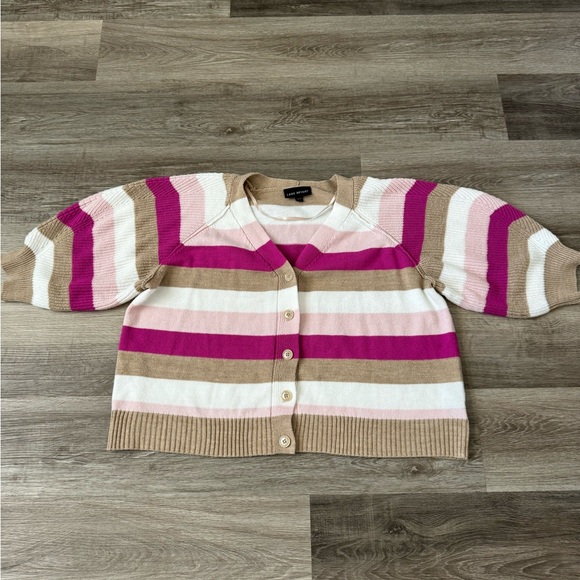 Lane Bryant striped ballon sleeve knit sweater 22/24 - Picture 4 of 10